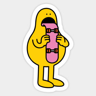 Smiley Skater Blob Sticker